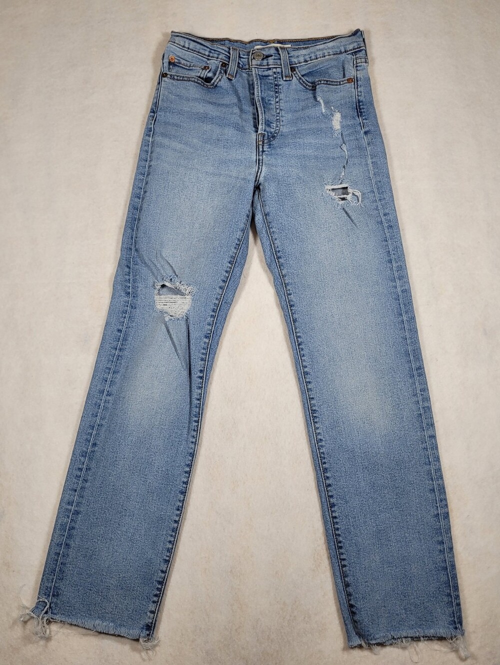 Levi's Womens 27 Wedgie Straight High Rise Button Fly Jeans Stretch Denim 27x28